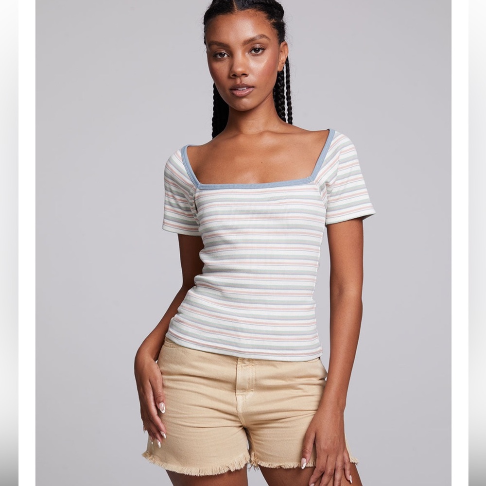 NWT Chaser Sambuco Como Stripe Tee